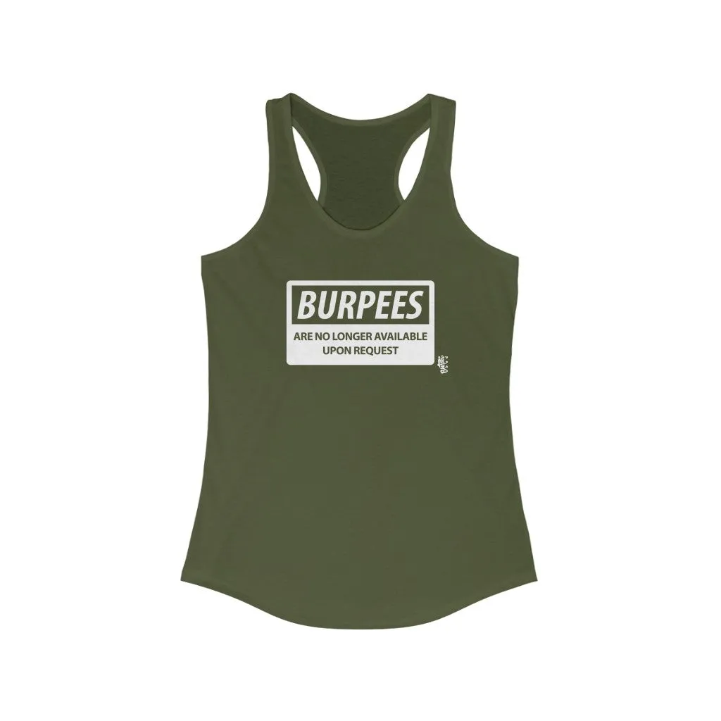 Burpees No Longer Available - Womens Racerback Tank Tops