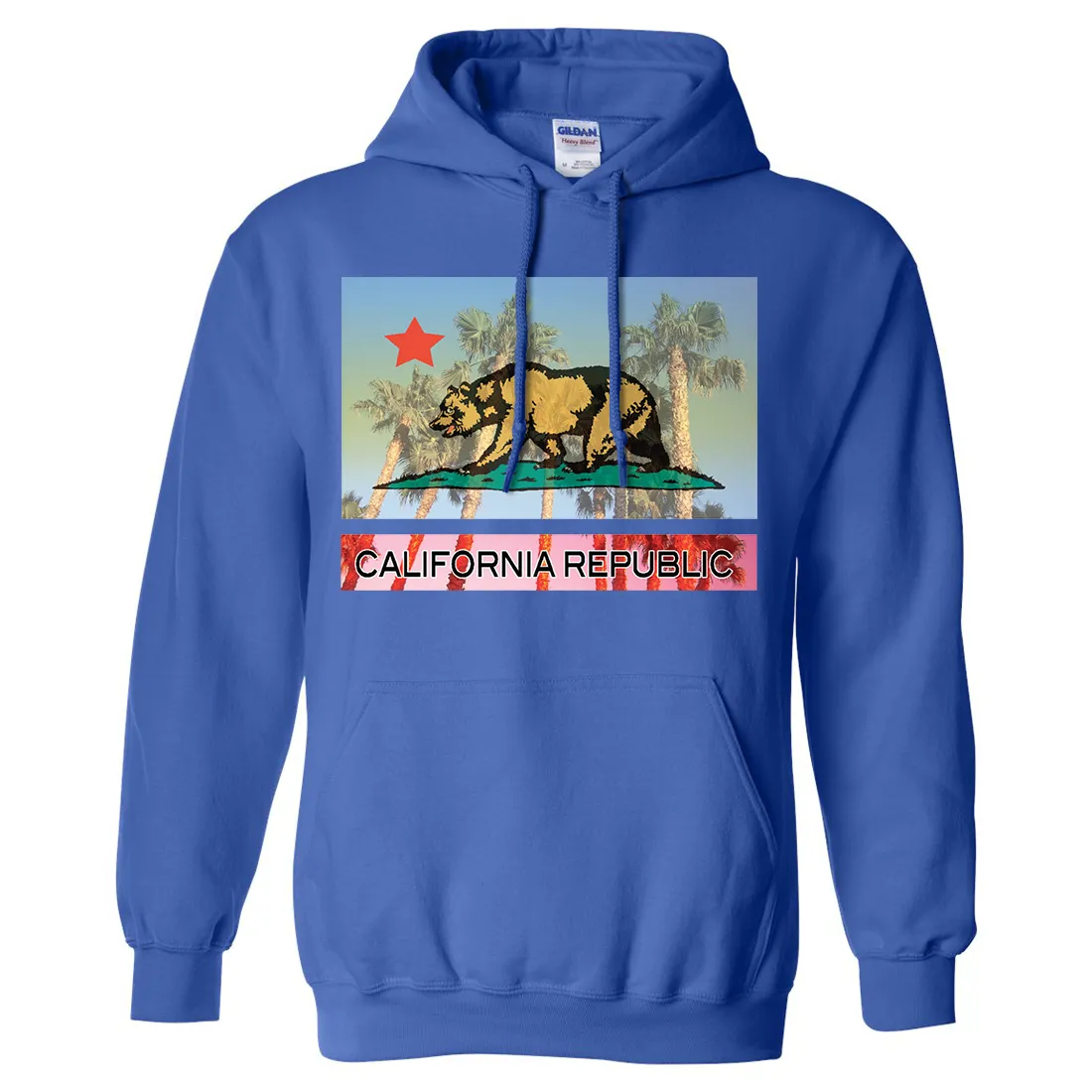 California Republic Palm Tree Bear Sweatshirt Hoodie