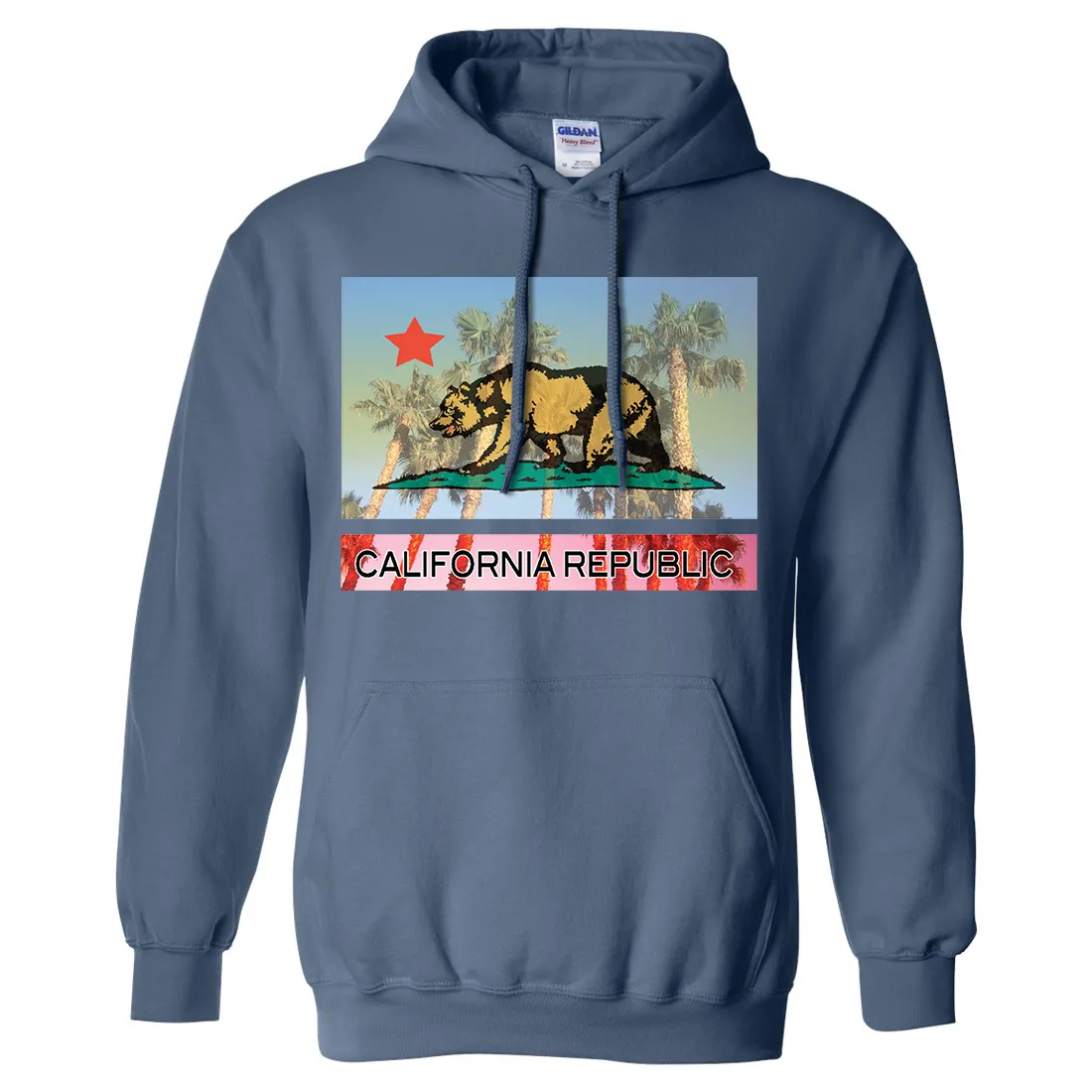 California Republic Palm Tree Bear Sweatshirt Hoodie