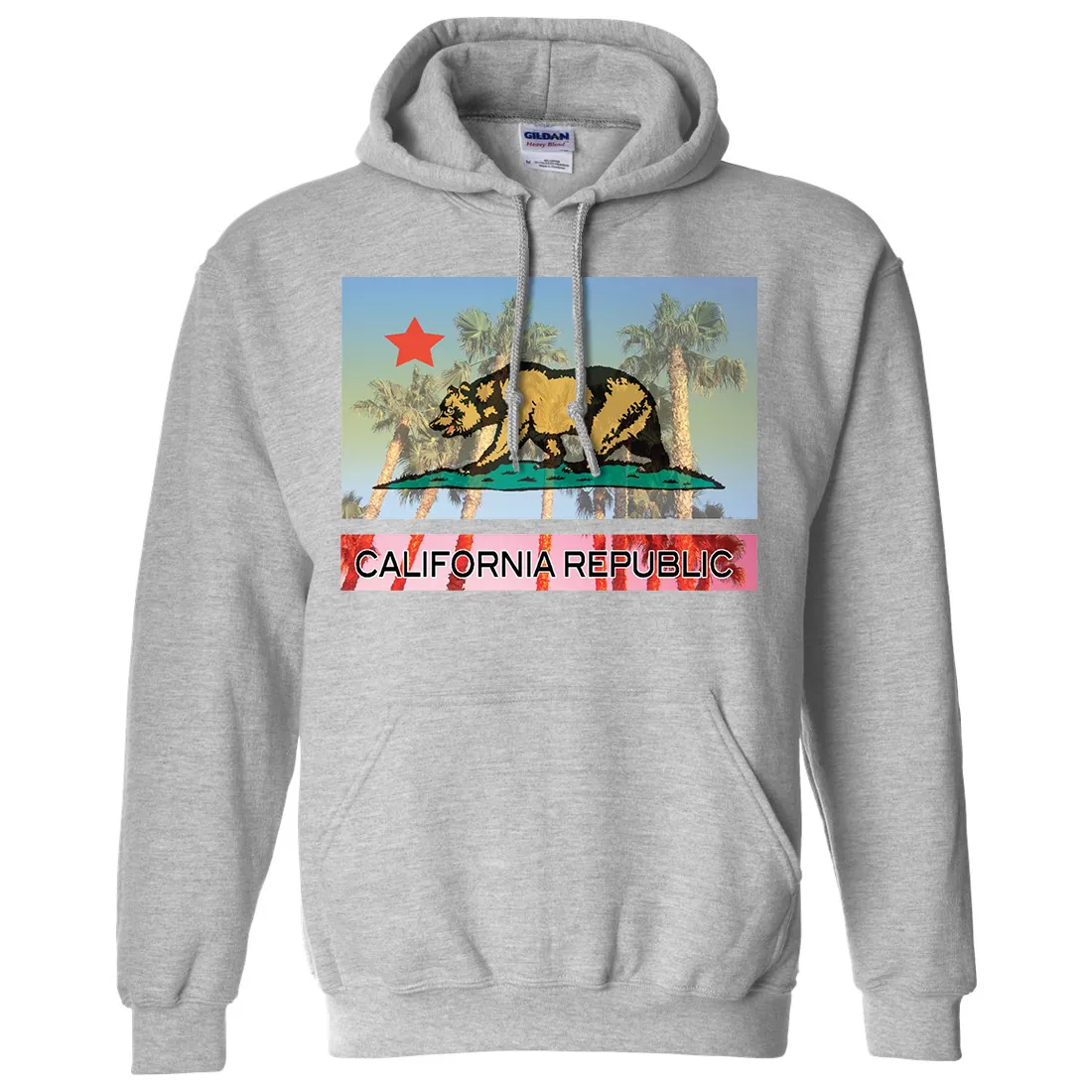 California Republic Palm Tree Bear Sweatshirt Hoodie