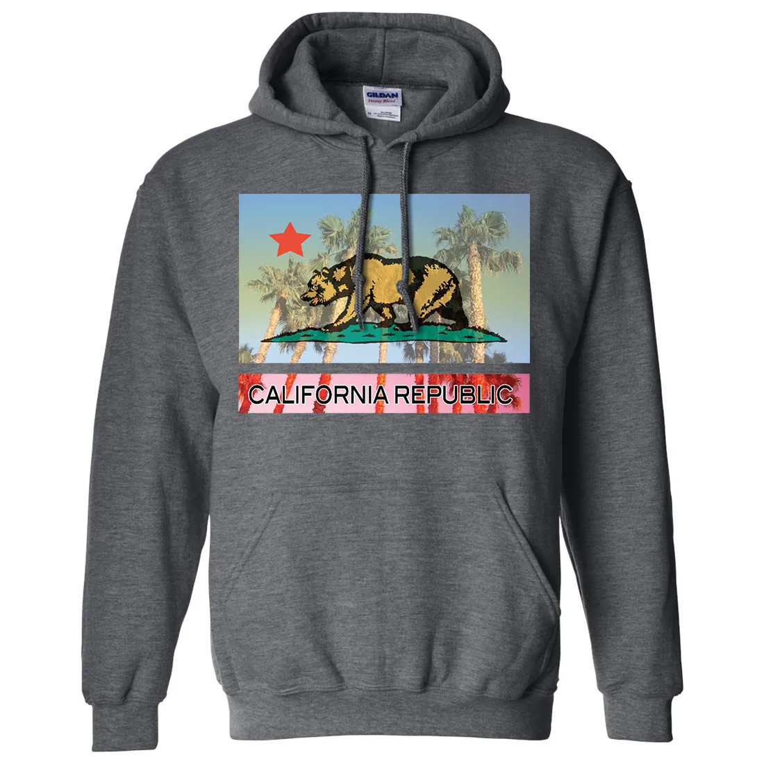 California Republic Palm Tree Bear Sweatshirt Hoodie