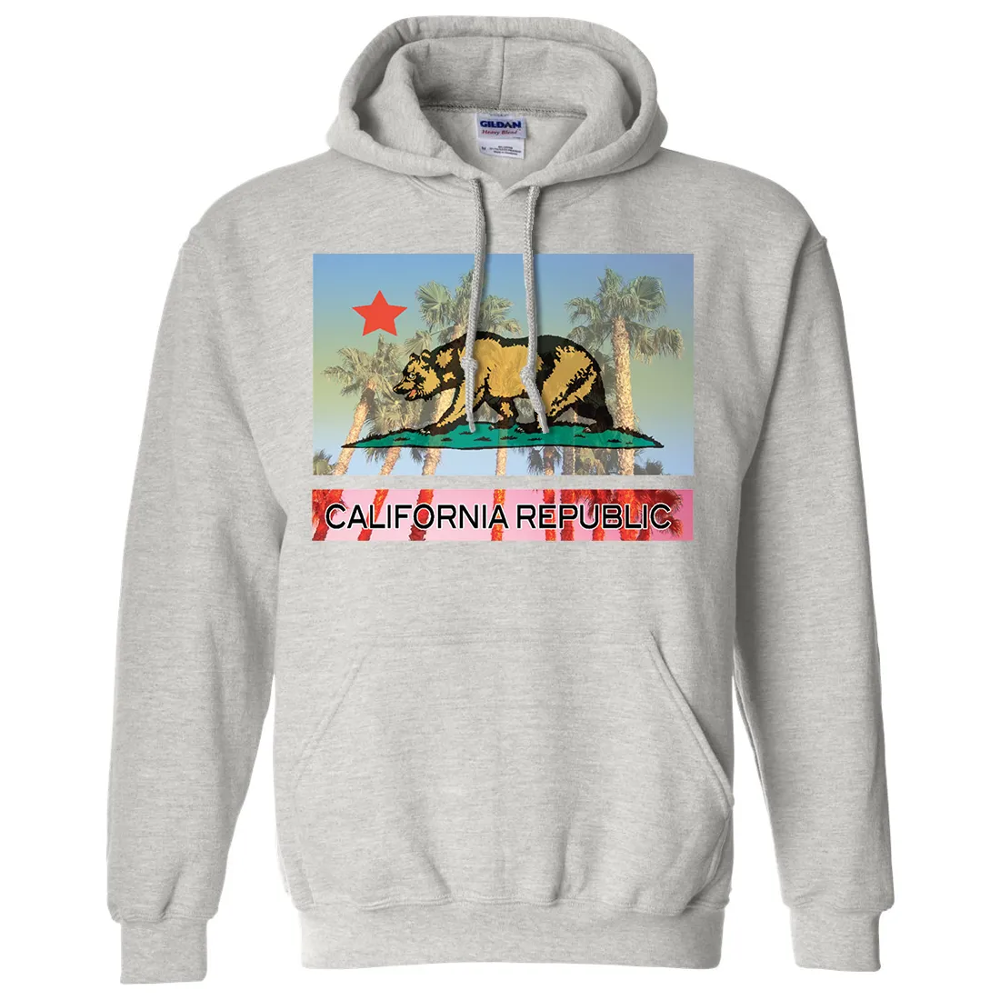 California Republic Palm Tree Bear Sweatshirt Hoodie