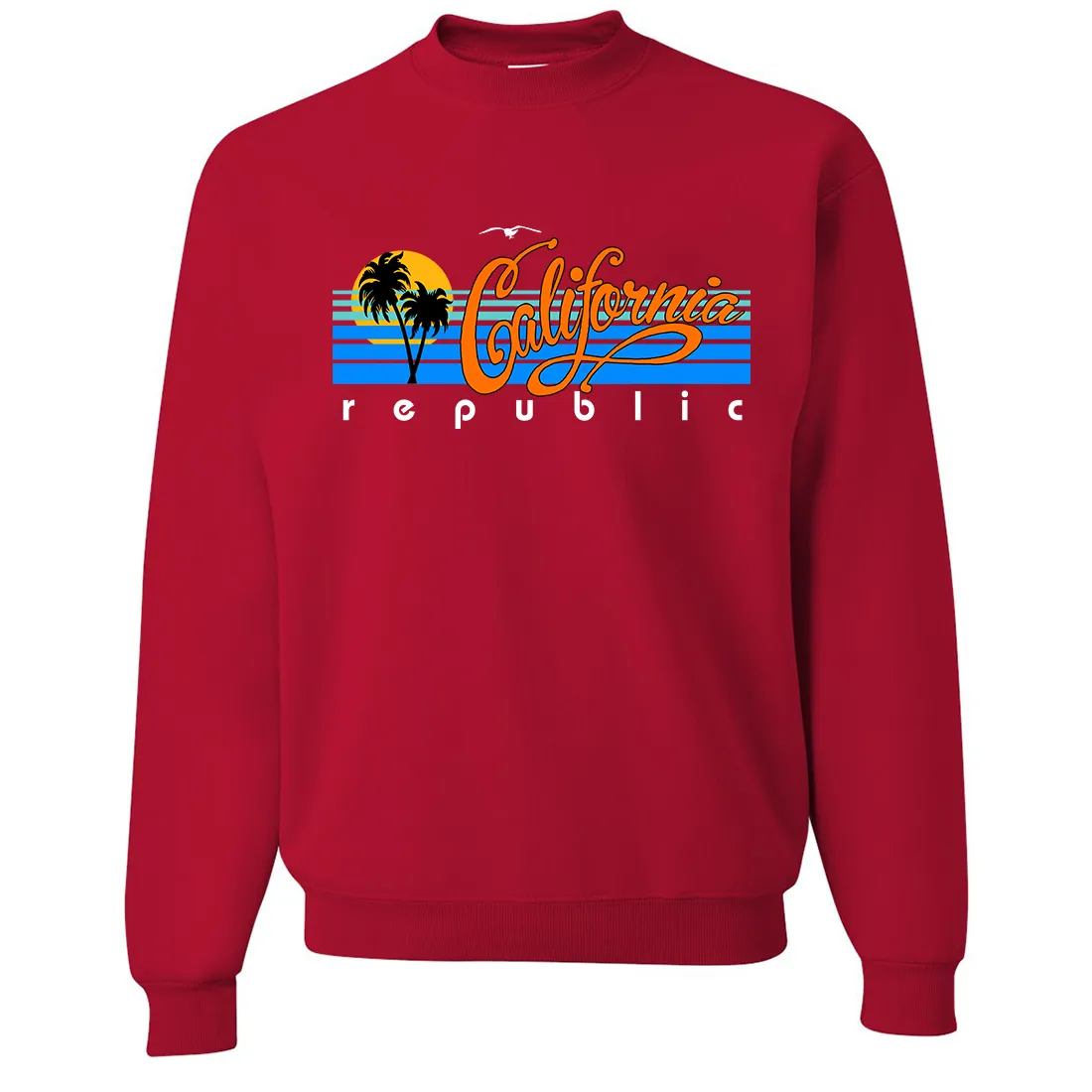 California Republic Palm Trees Crewneck Sweatshirt