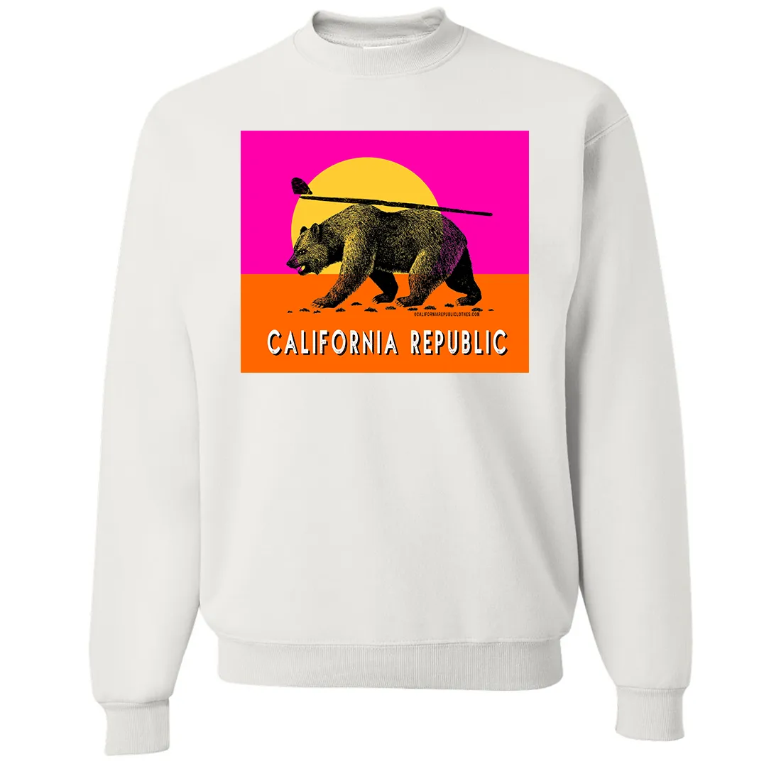 California Summer Surf Bear Crewneck Sweatshirt