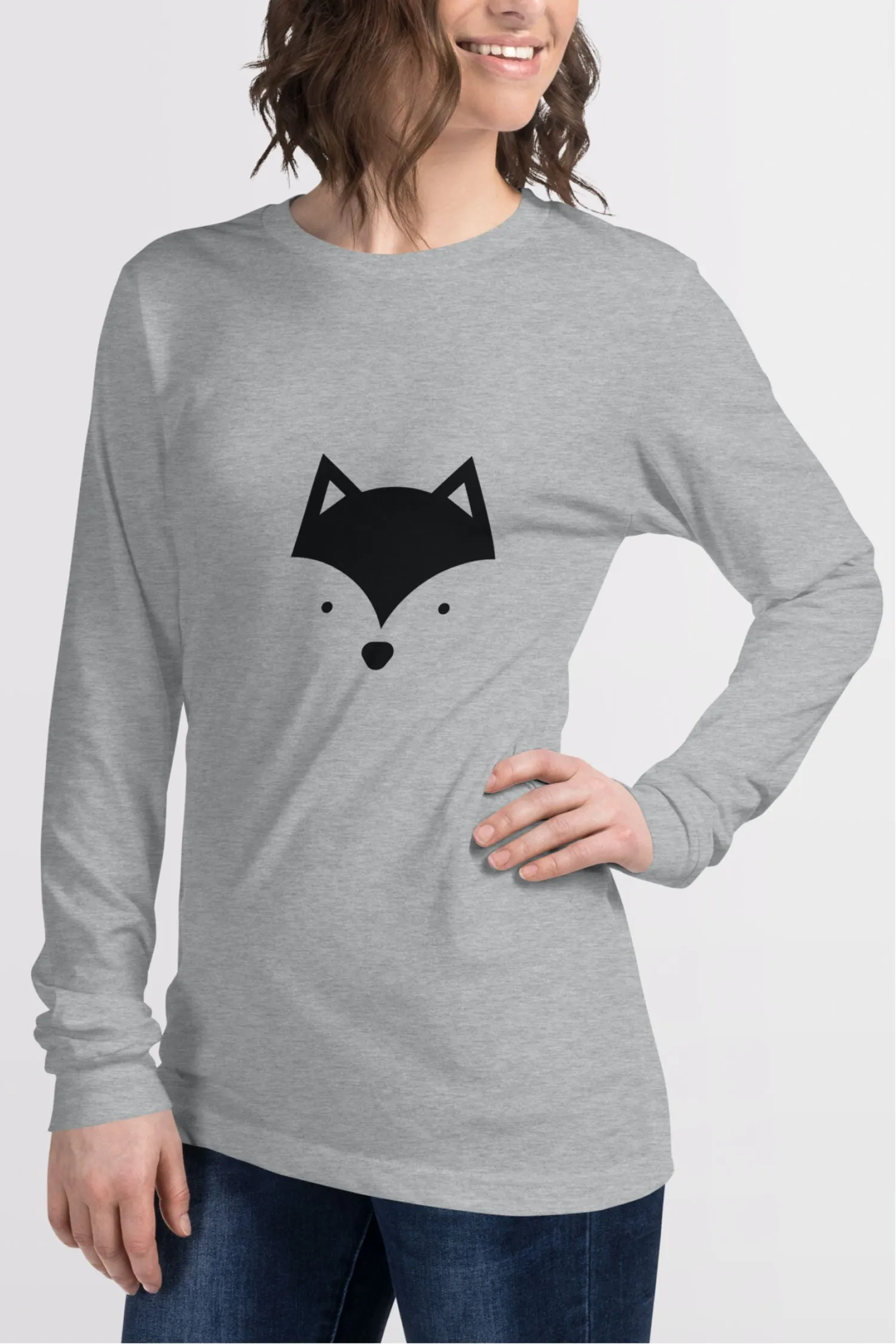 Camiseta de manga larga de lobo