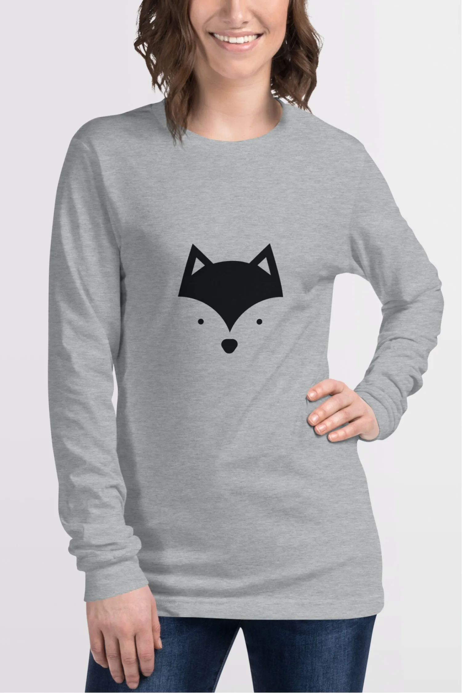 Camiseta de manga larga de lobo
