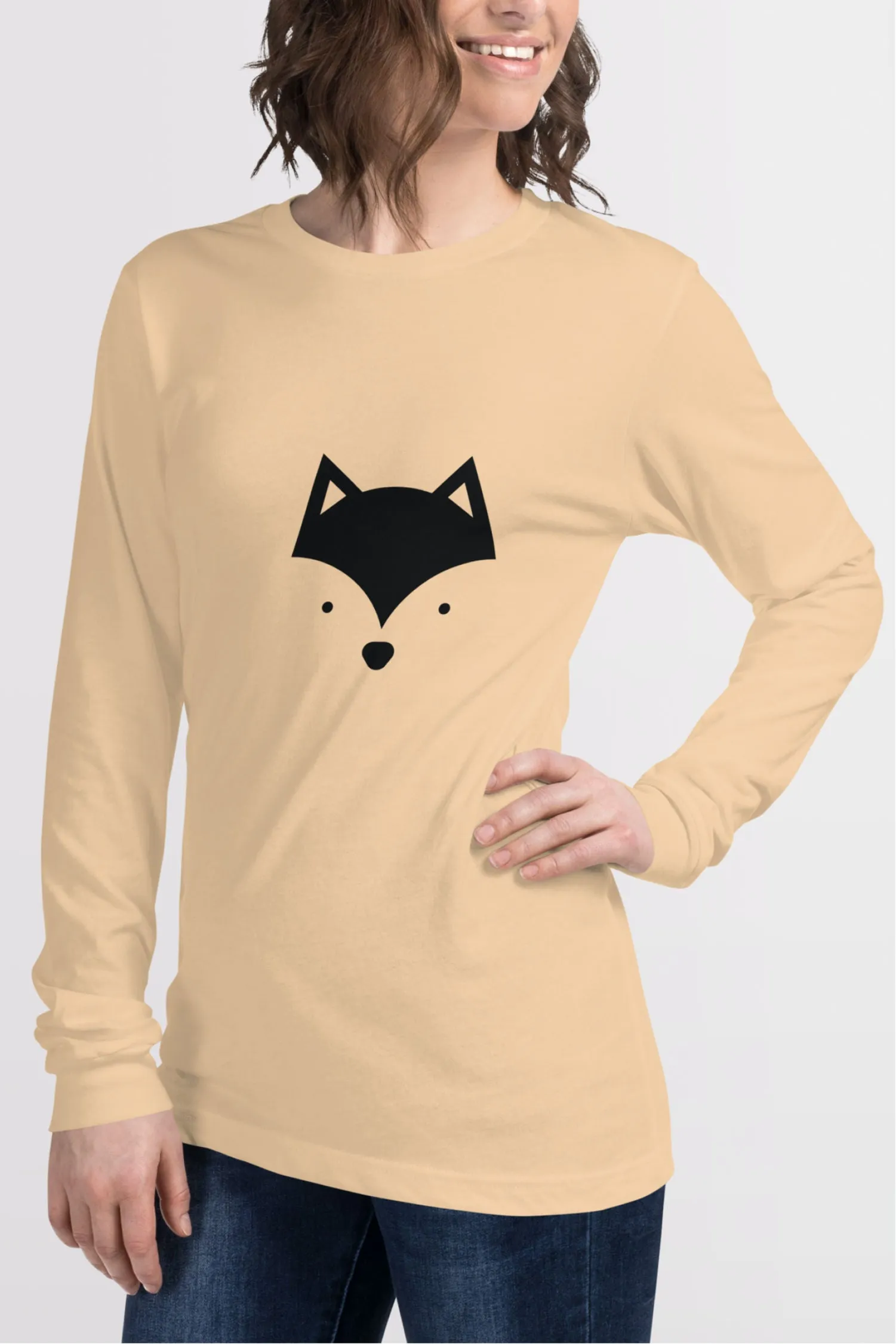 Camiseta de manga larga de lobo