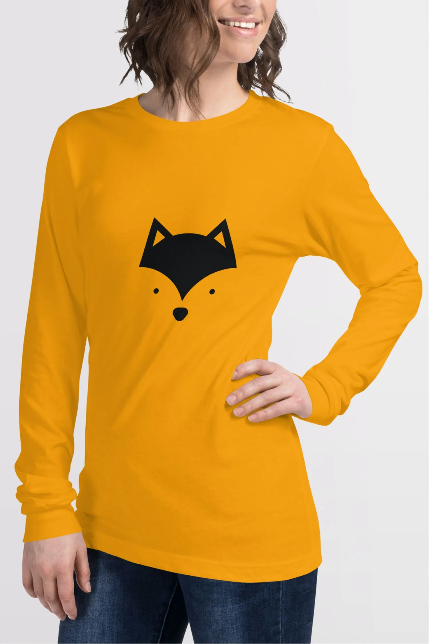 Camiseta de manga larga de lobo