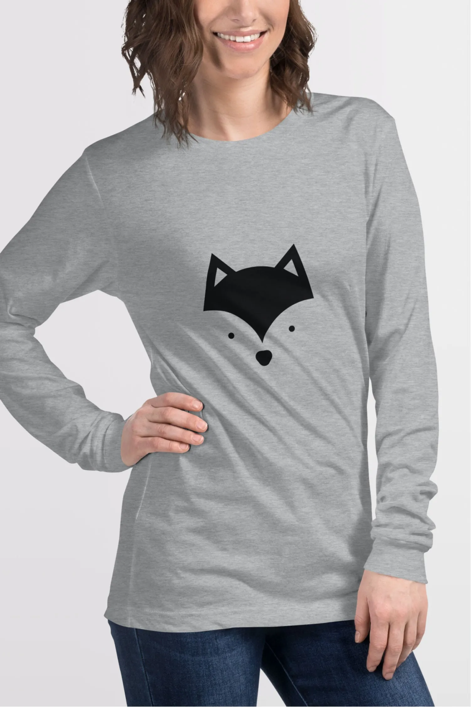 Camiseta de manga larga de lobo
