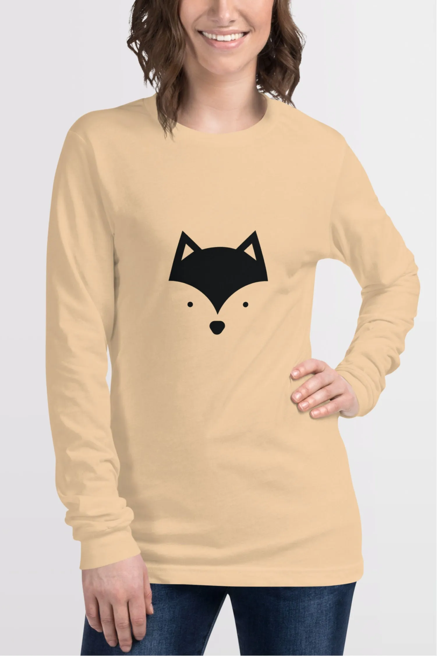 Camiseta de manga larga de lobo
