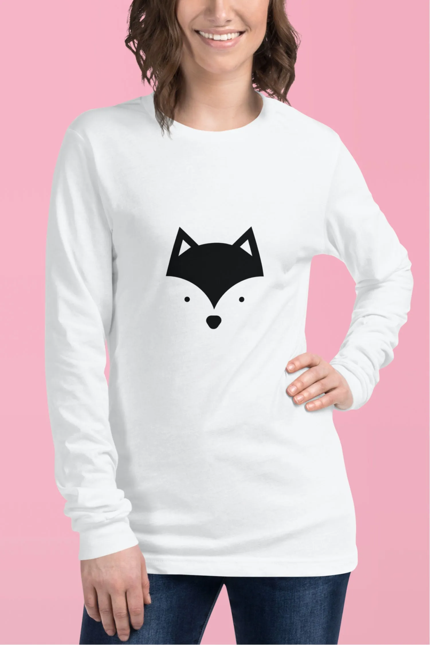 Camiseta de manga larga de lobo