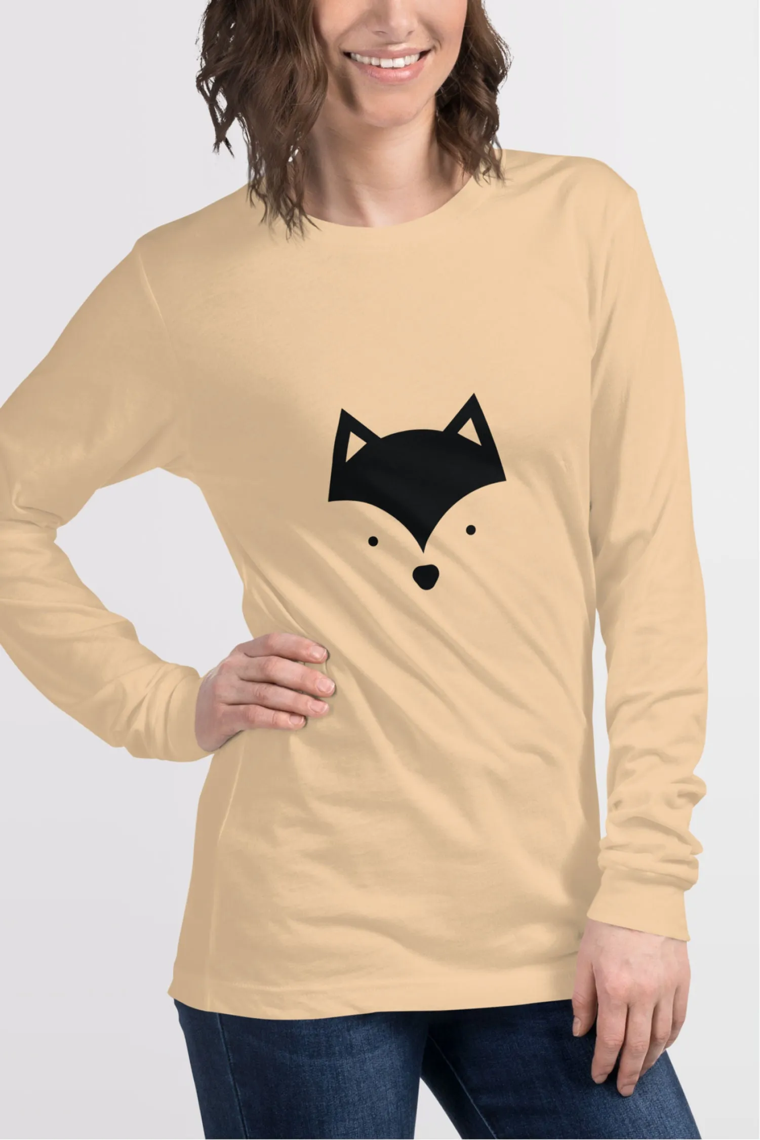 Camiseta de manga larga de lobo