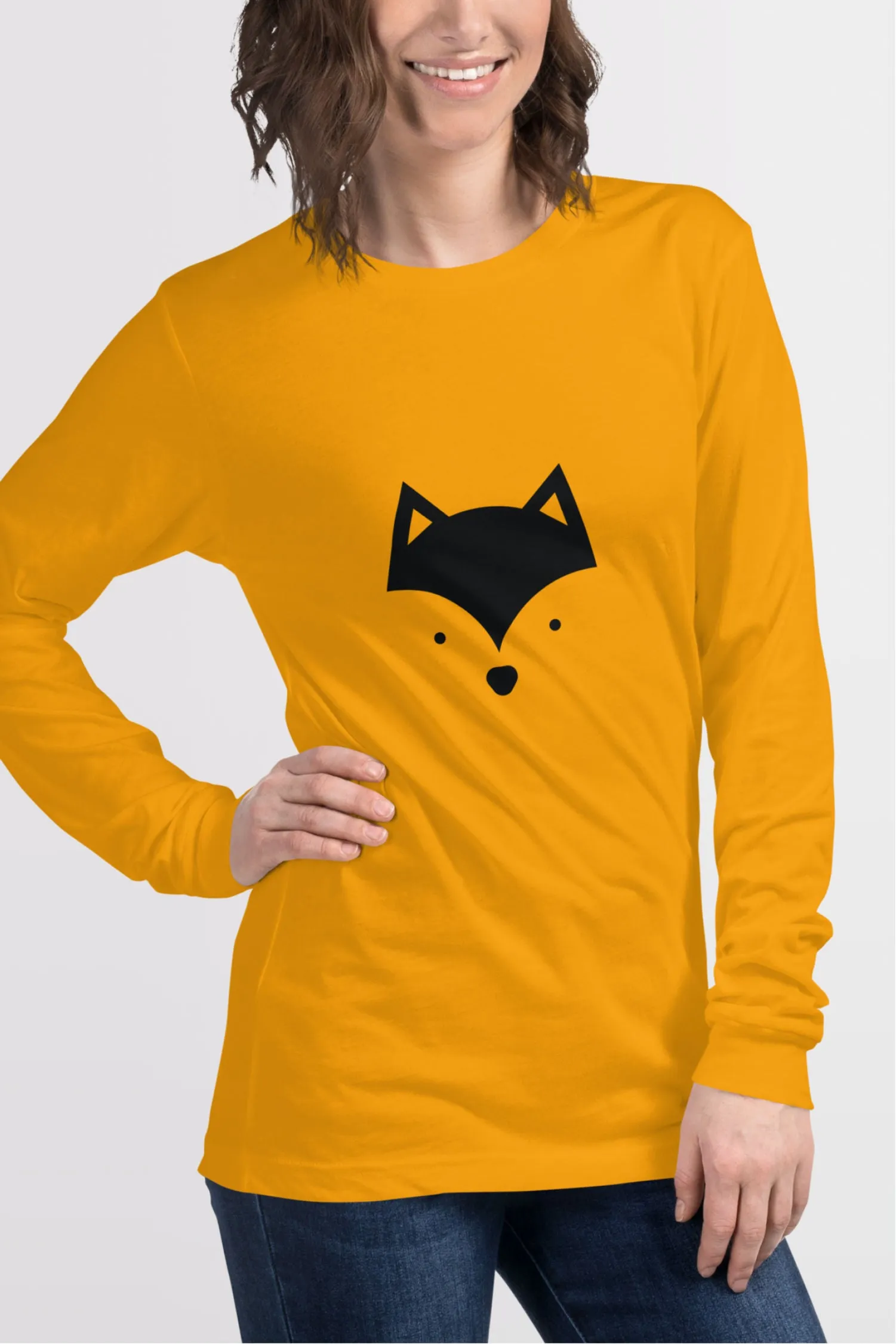 Camiseta de manga larga de lobo