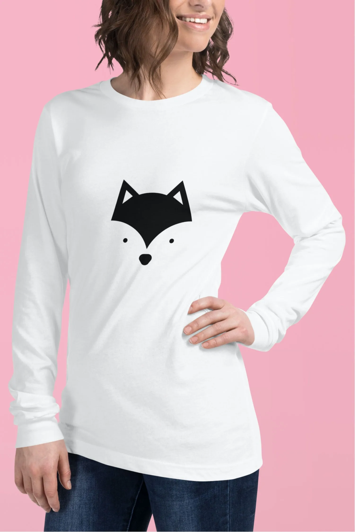 Camiseta de manga larga de lobo