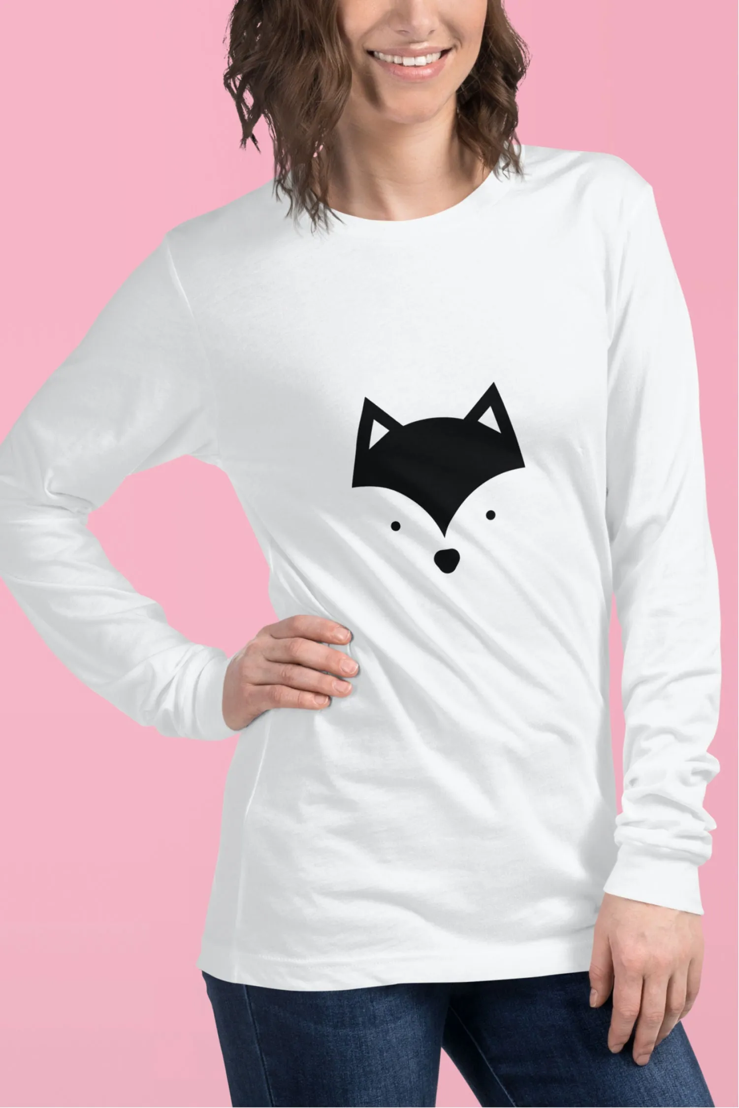 Camiseta de manga larga de lobo