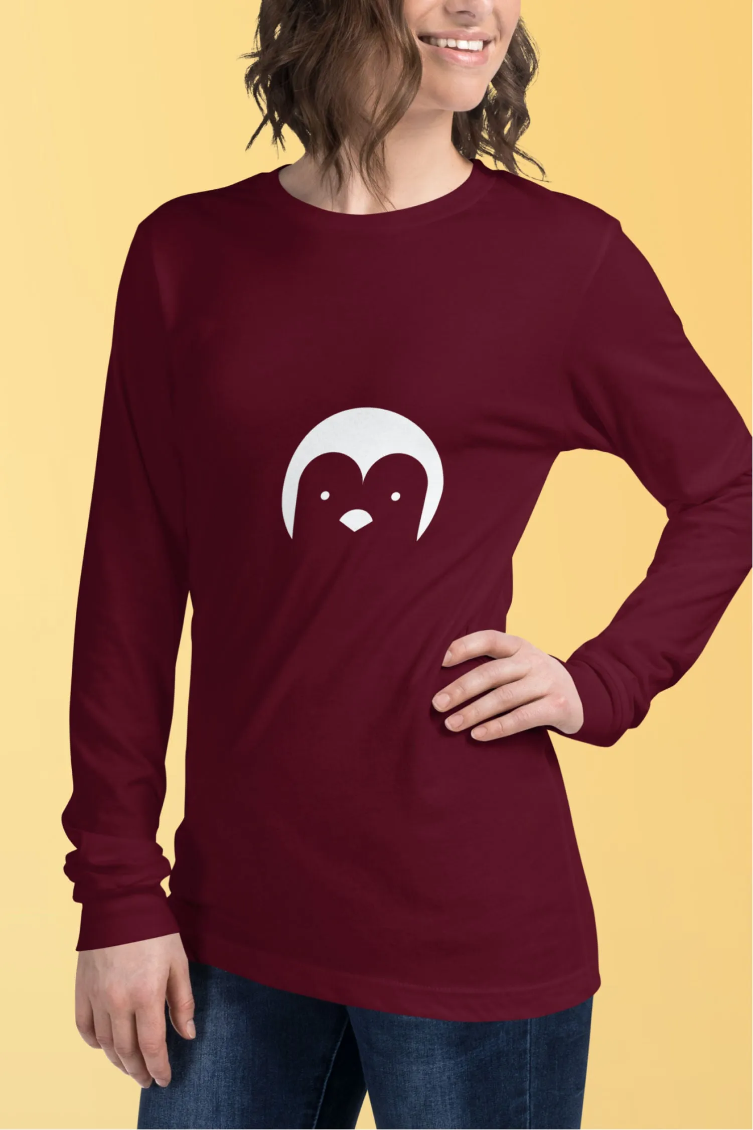 Camiseta de manga larga de pingüino