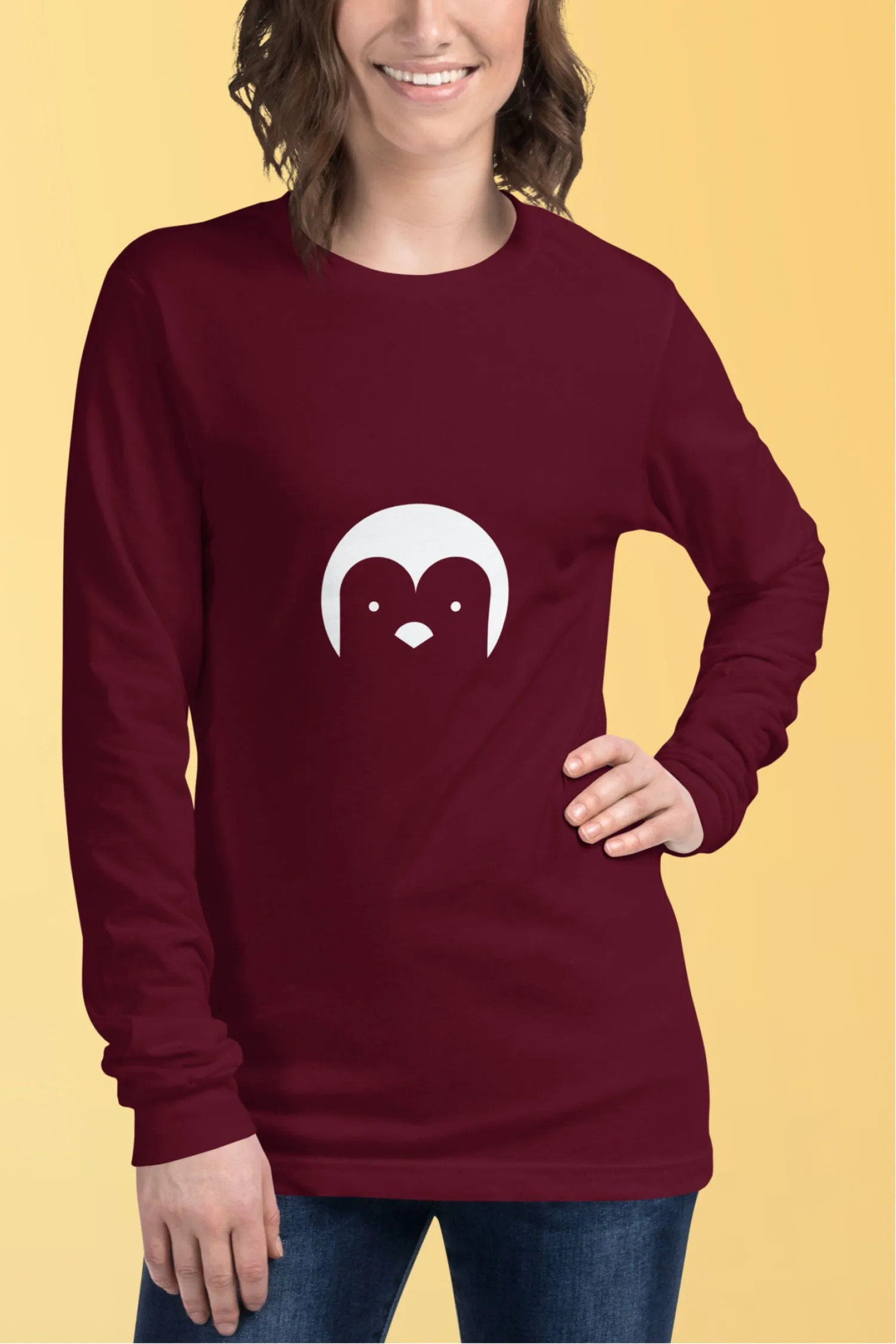 Camiseta de manga larga de pingüino