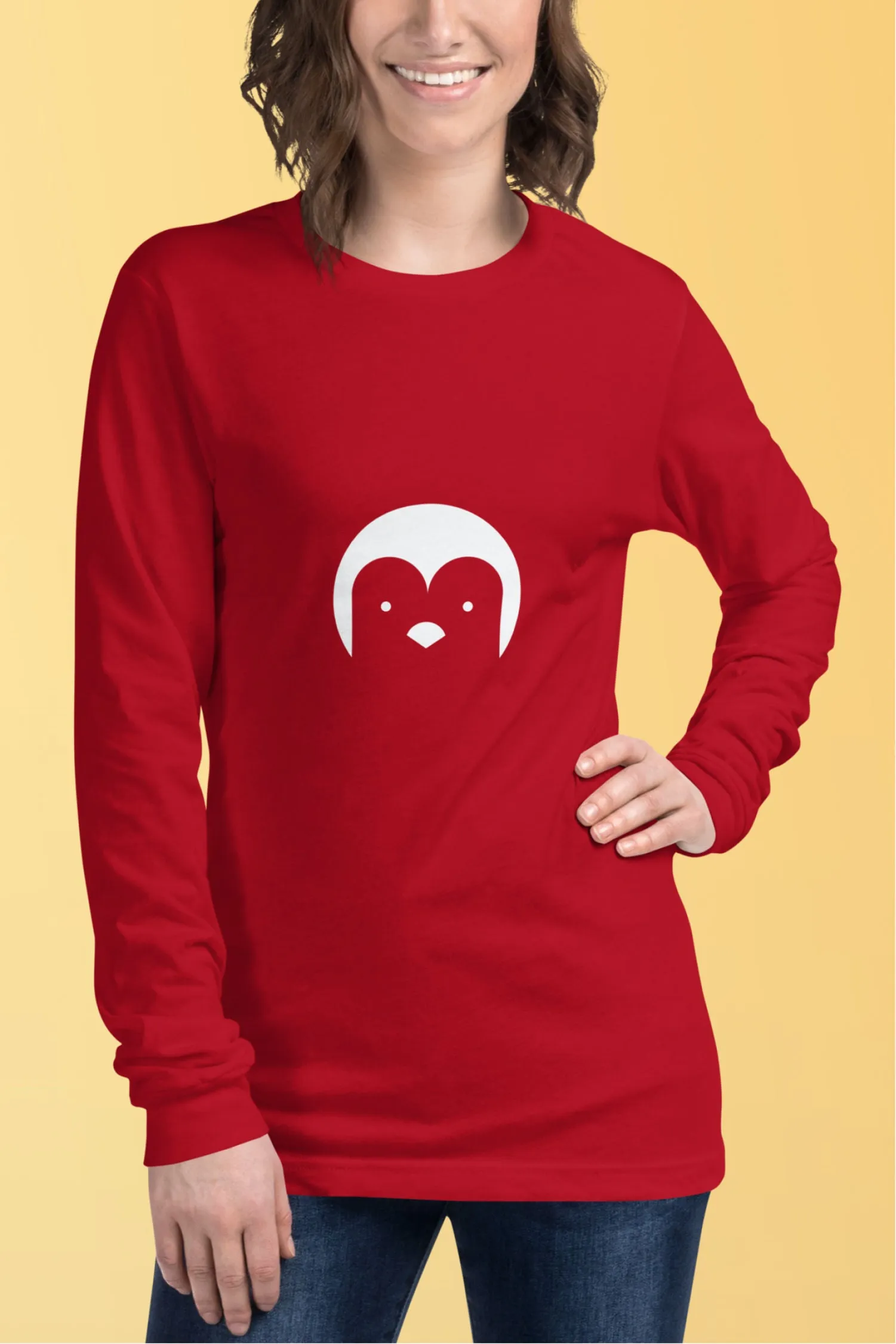 Camiseta de manga larga de pingüino