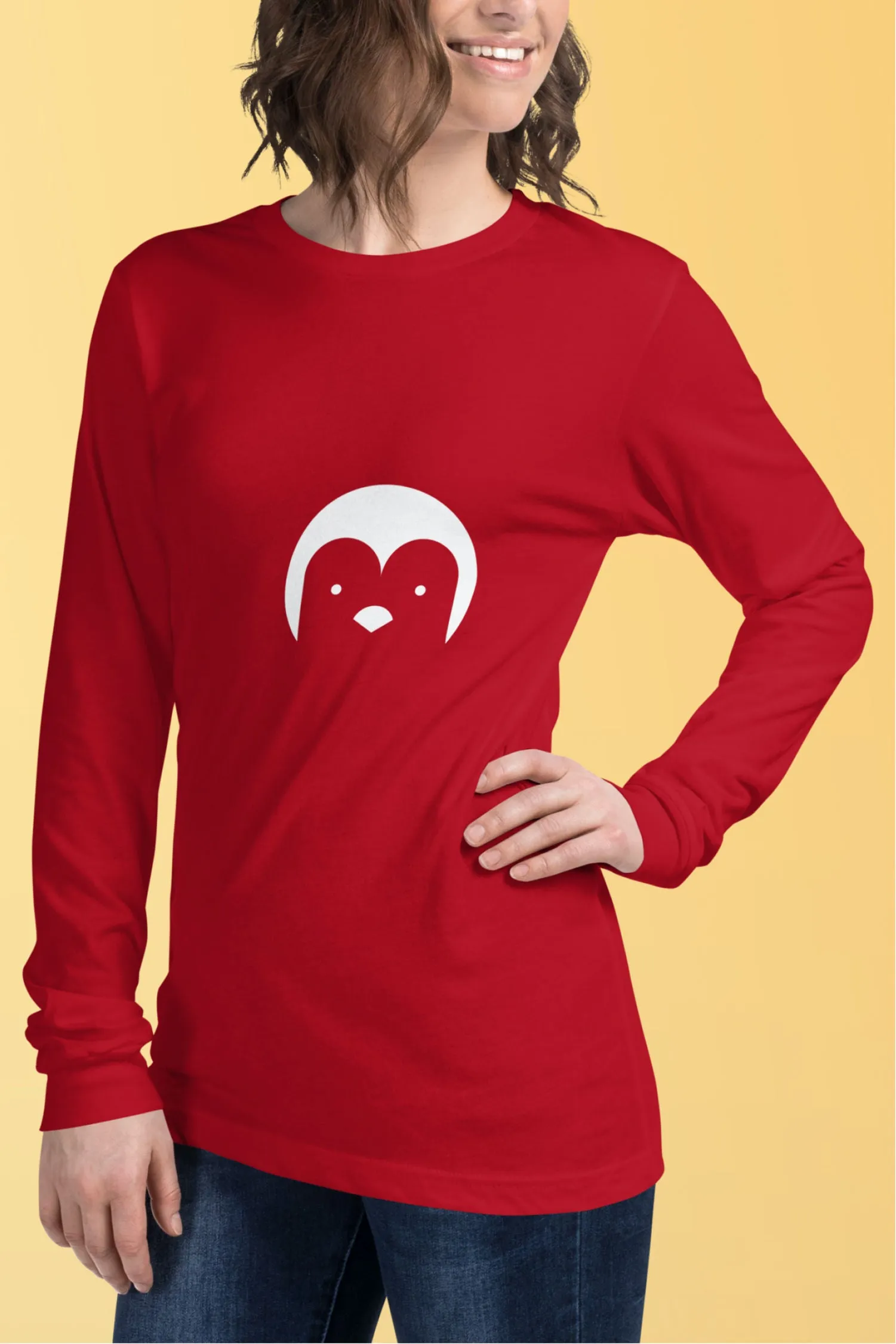 Camiseta de manga larga de pingüino