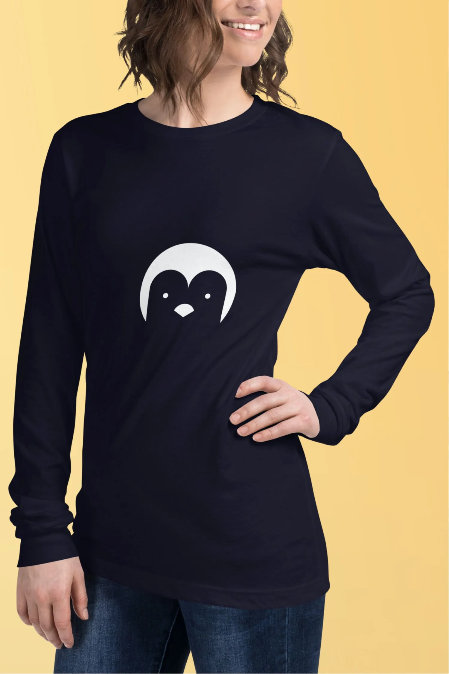 Camiseta de manga larga de pingüino