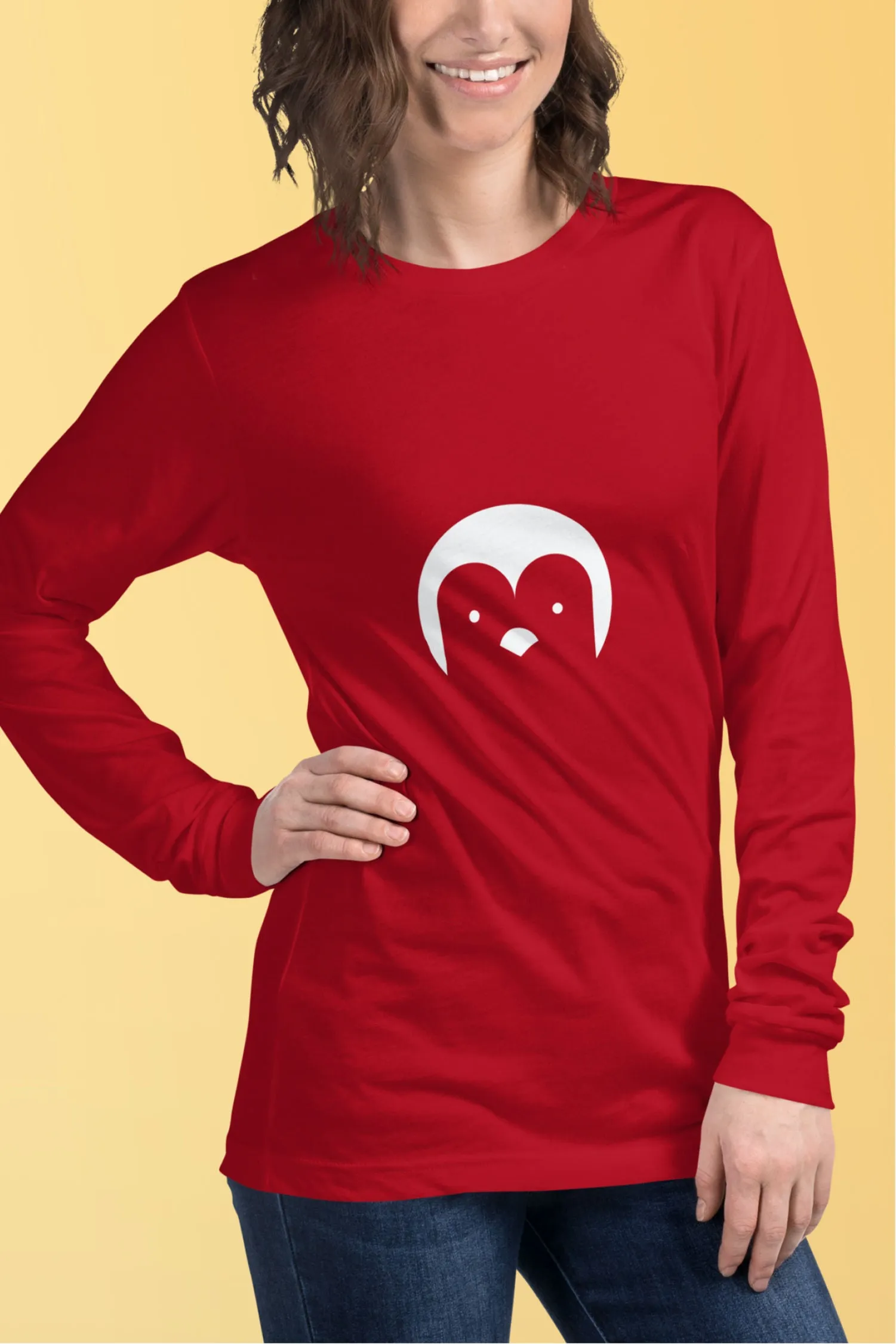 Camiseta de manga larga de pingüino