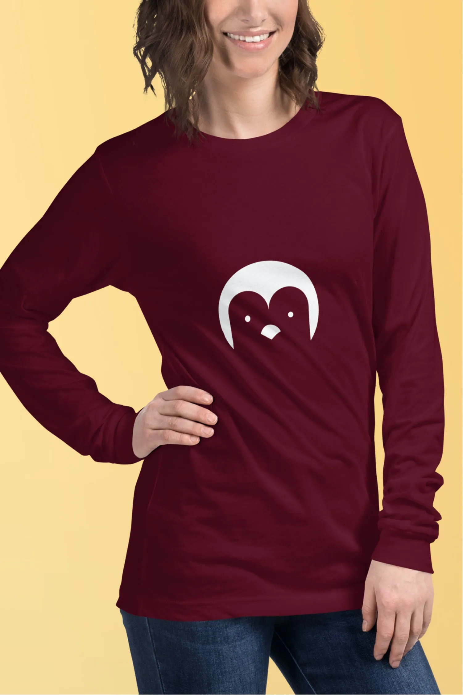 Camiseta de manga larga de pingüino