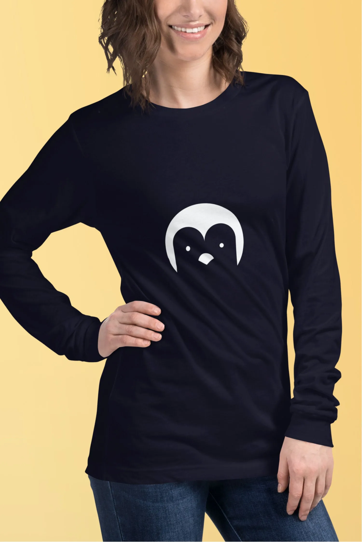 Camiseta de manga larga de pingüino