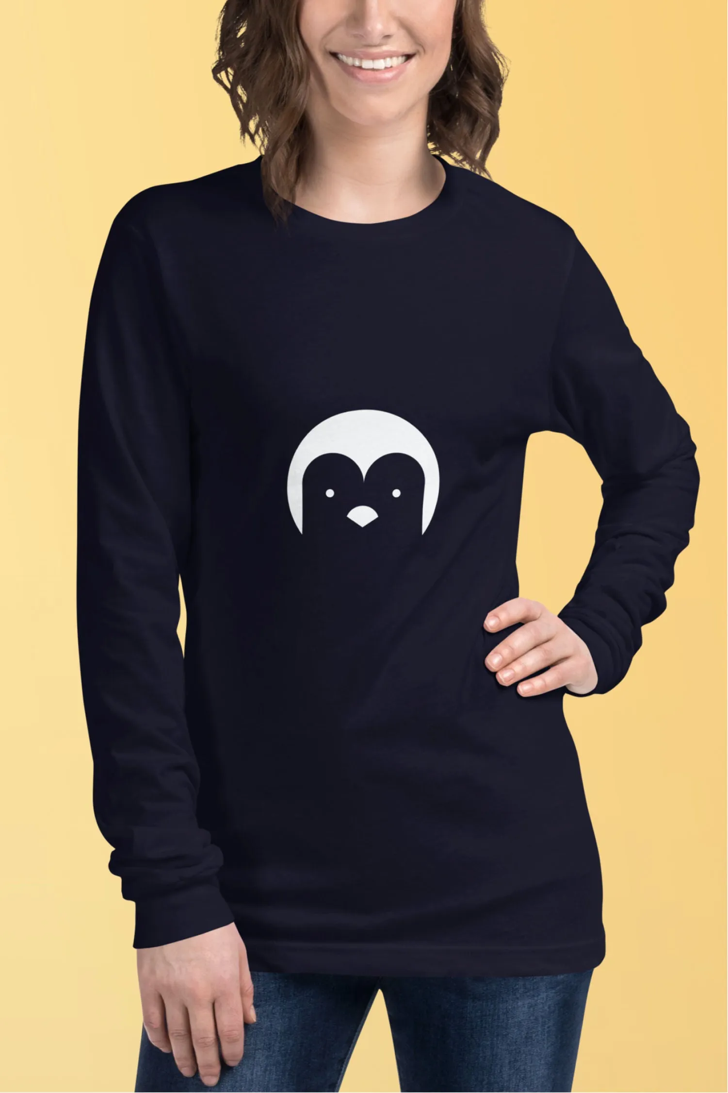Camiseta de manga larga de pingüino
