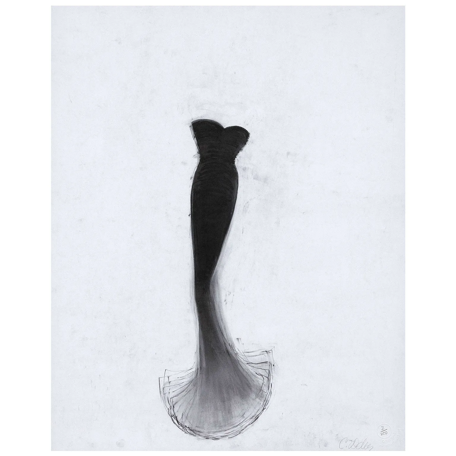 CATHY DALEY "LITTLE BLACK DRESS" LITHO, 2001