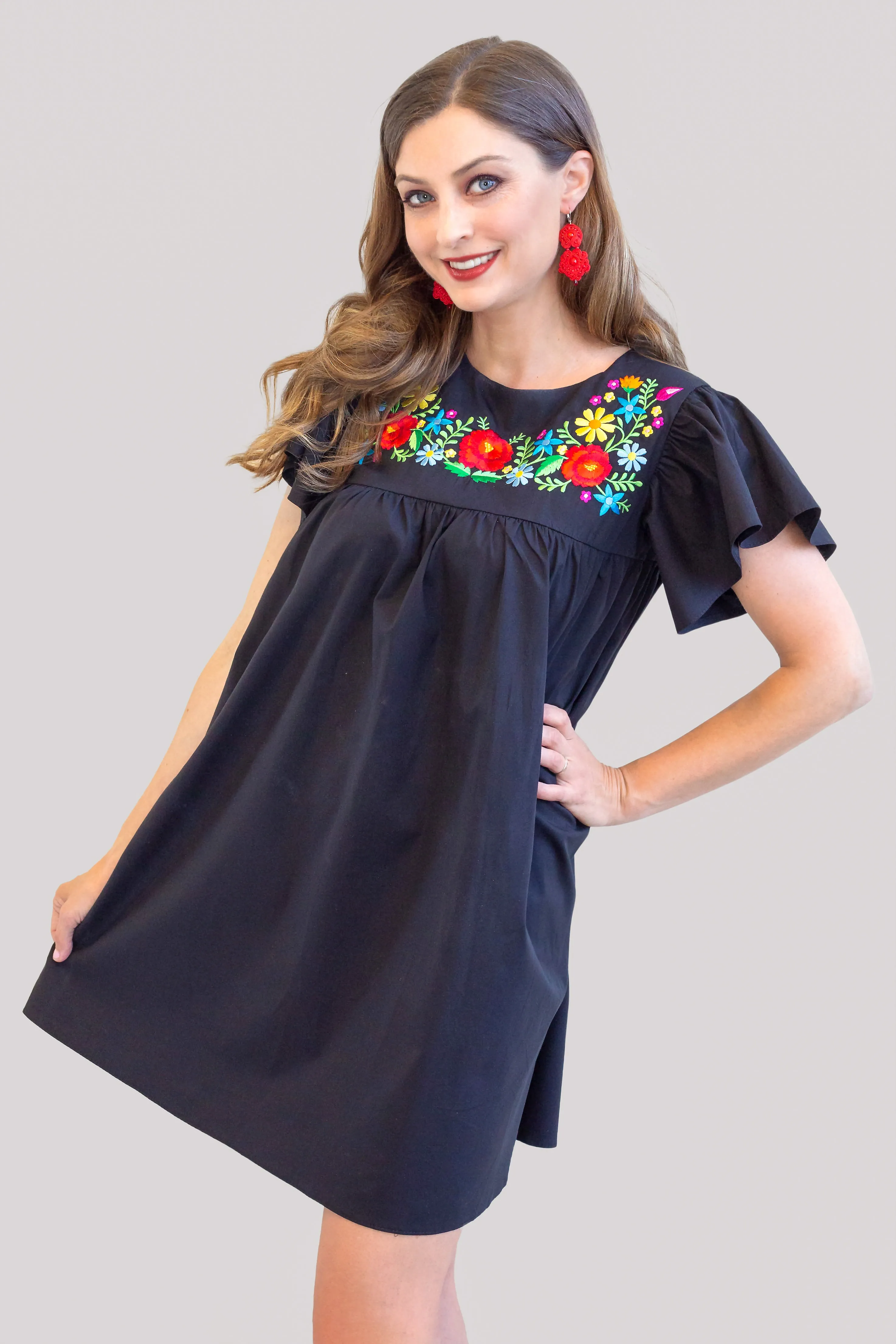Celina Floral Folk Dress