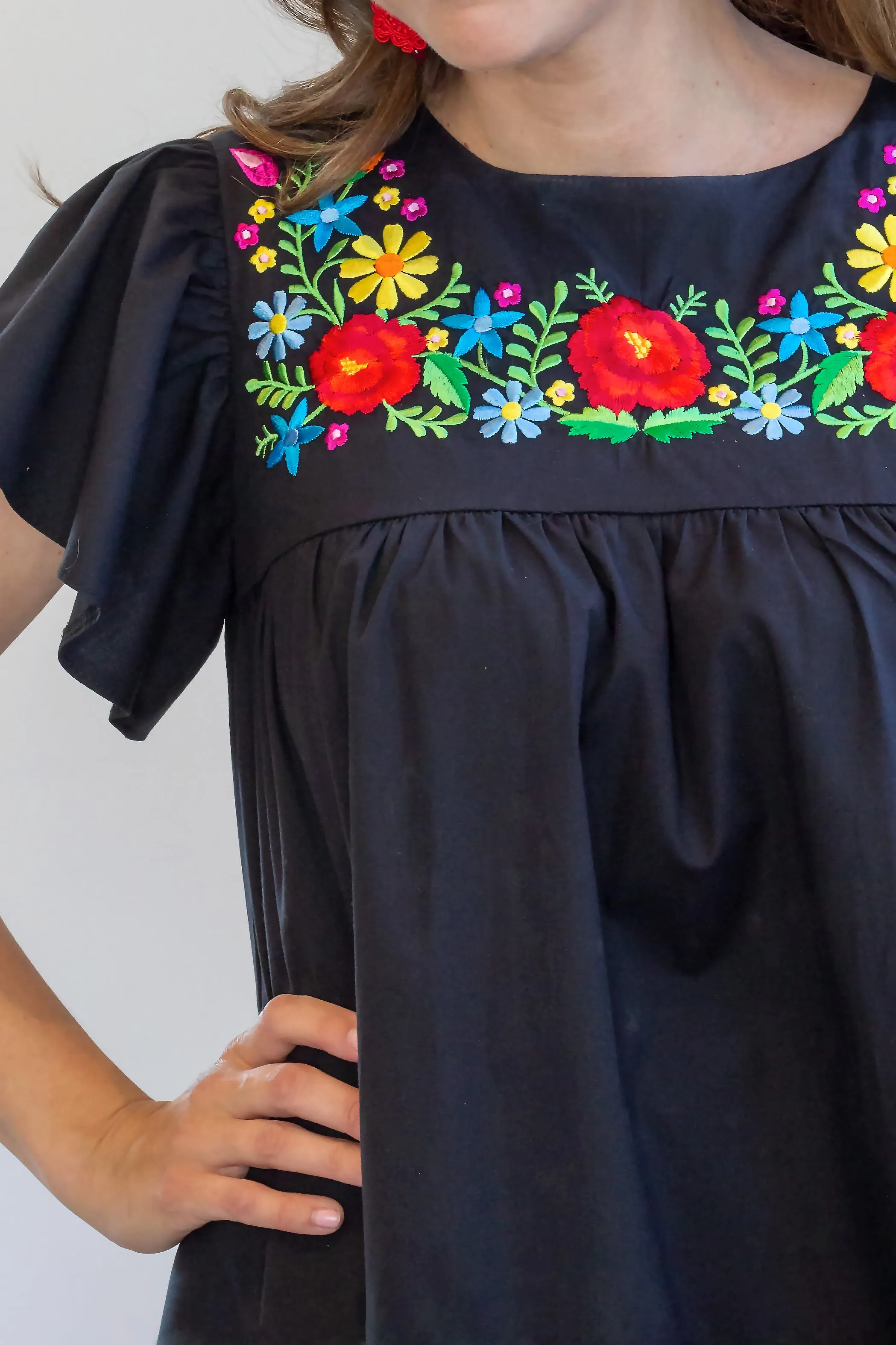 Celina Floral Folk Dress