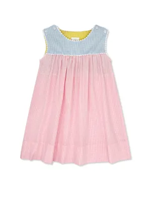 Charming Dress - Polite Pink Minigingham, Baker Blue Minigingham, Yorktown Yellow Minigingham