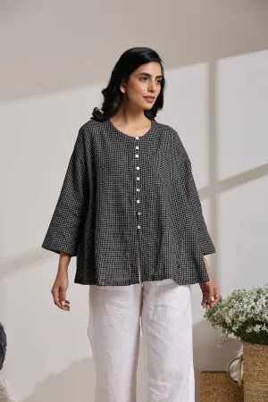 CHECK TAPE BLOUSE