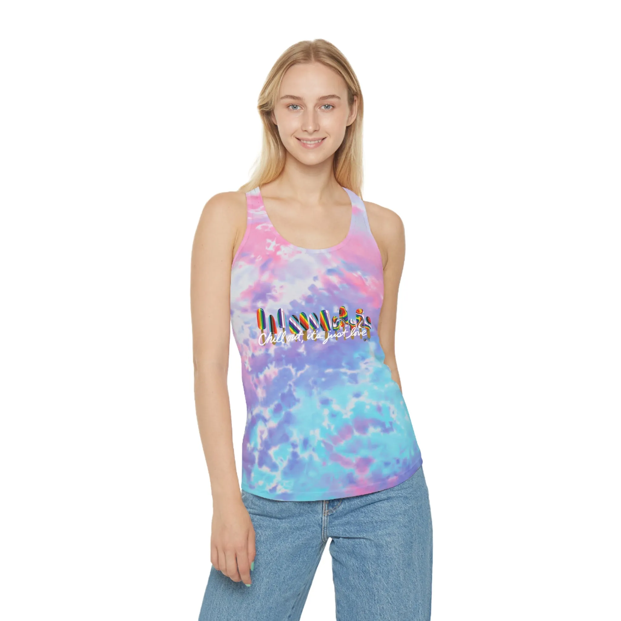 Chill Out Tie Dye Racerback Tank Top