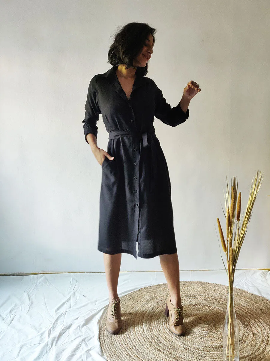Classic Black Shirt Dress