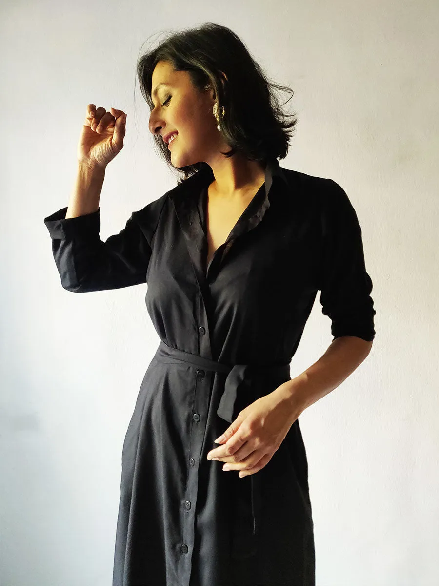 Classic Black Shirt Dress