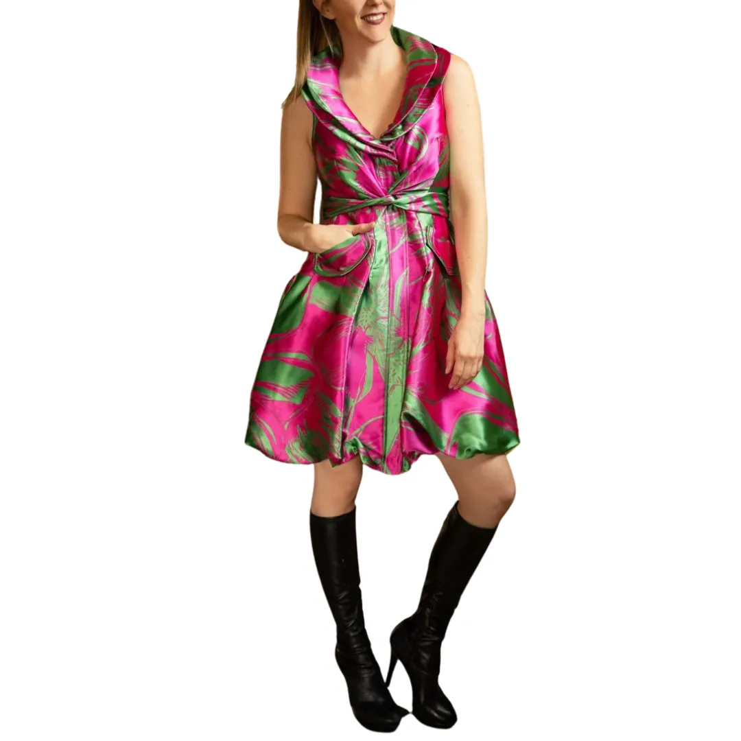 Classic Jacquard Brocade Bubble Dress