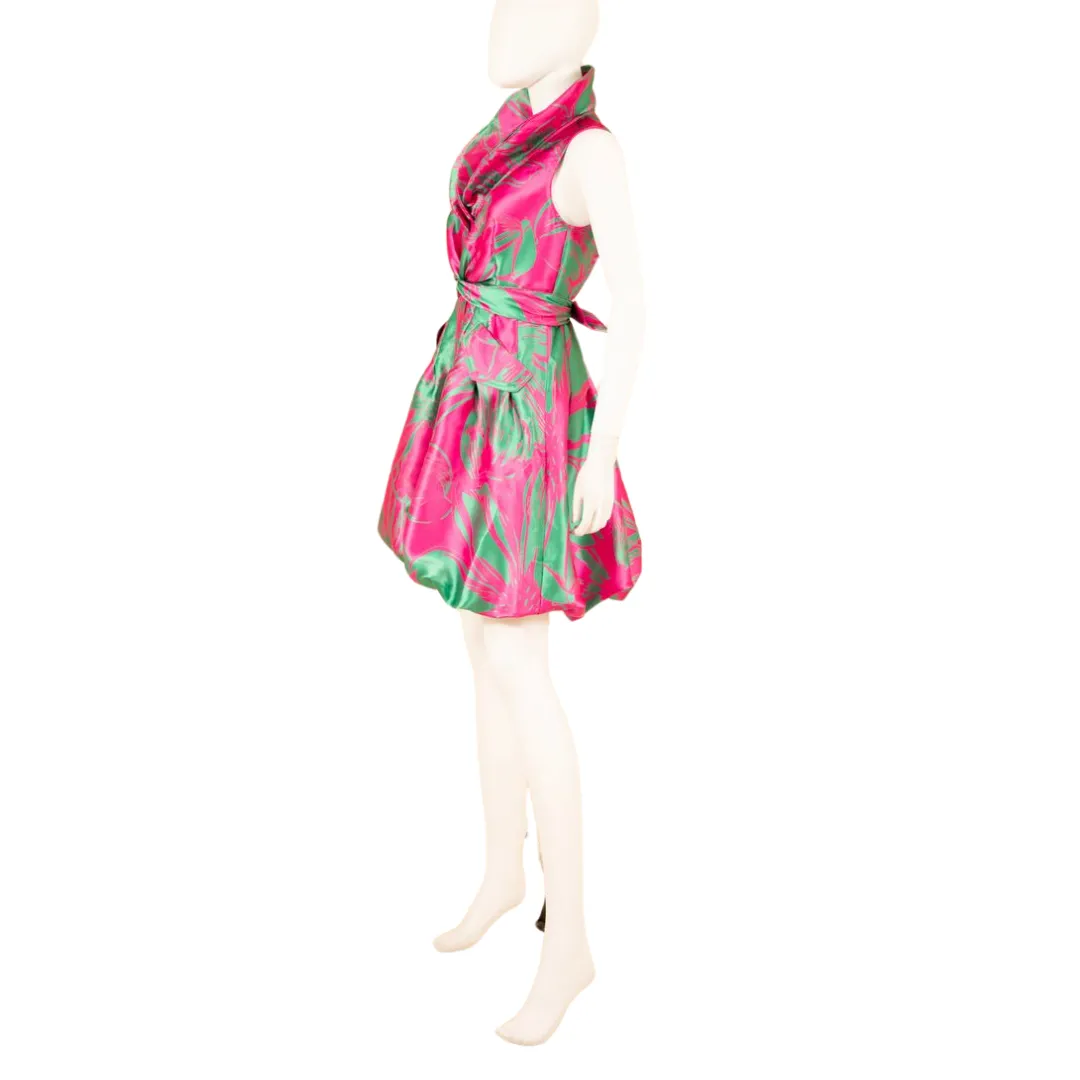 Classic Jacquard Brocade Bubble Dress