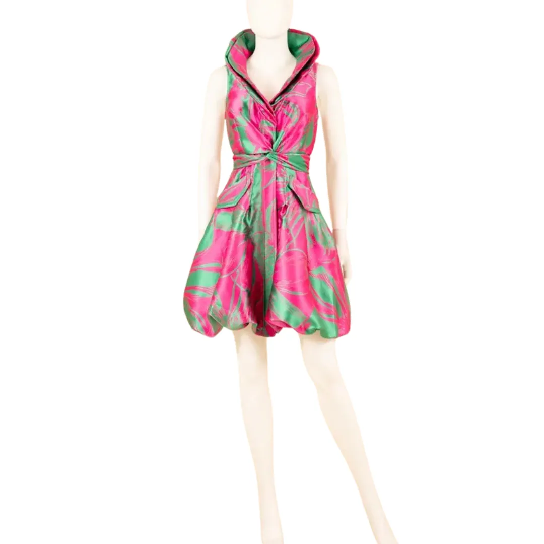Classic Jacquard Brocade Bubble Dress