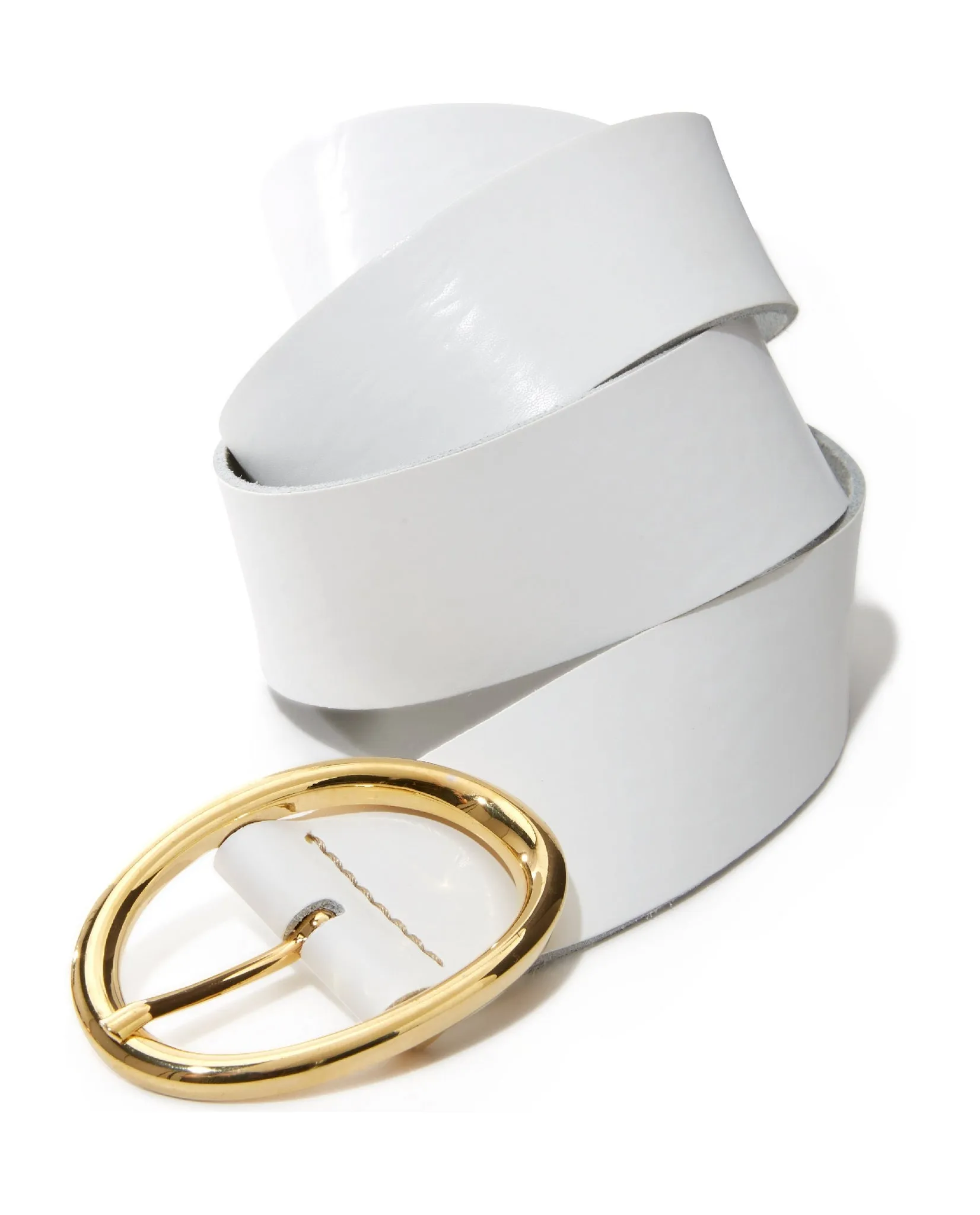 Classic Leather Belt White