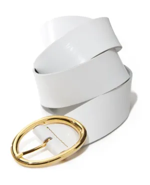 Classic Leather Belt White