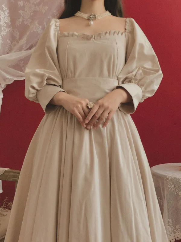 Classic Lolita OP Dress Puff Sleeves Lolita Vintage One Piece Swing Dresses