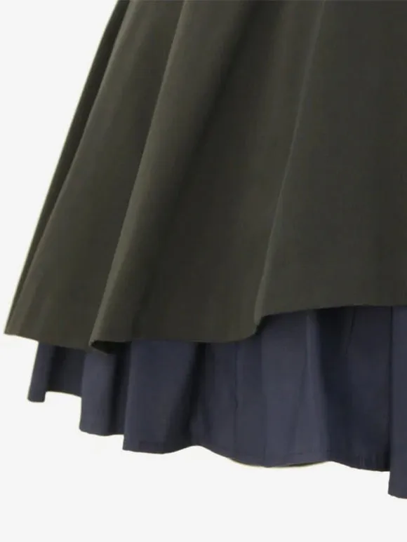 Classical Lolita Dress Polyester Short Sleeves Classic Lolita Dresses Black
