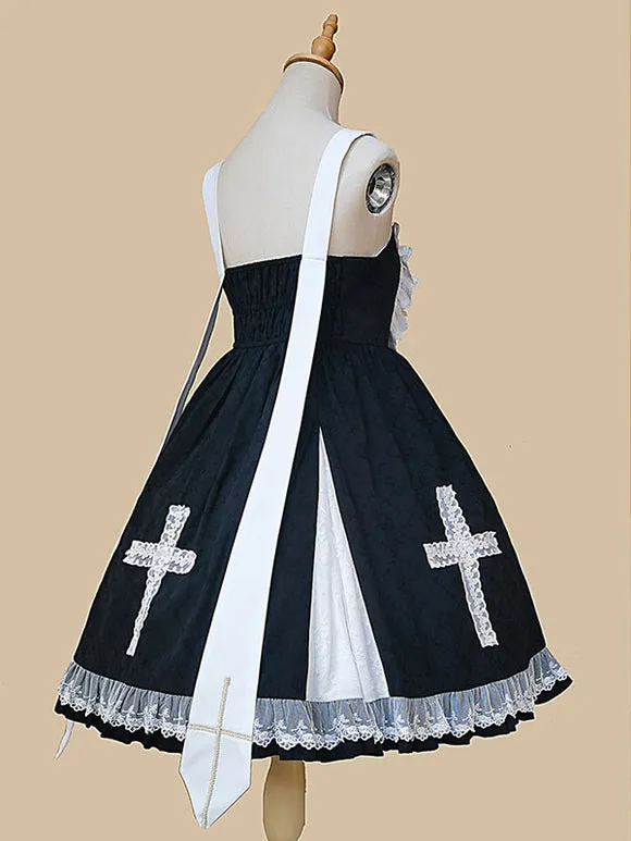 Classical Lolita Dress Ruffles Sleeveless Classic Lolita Dresses Black