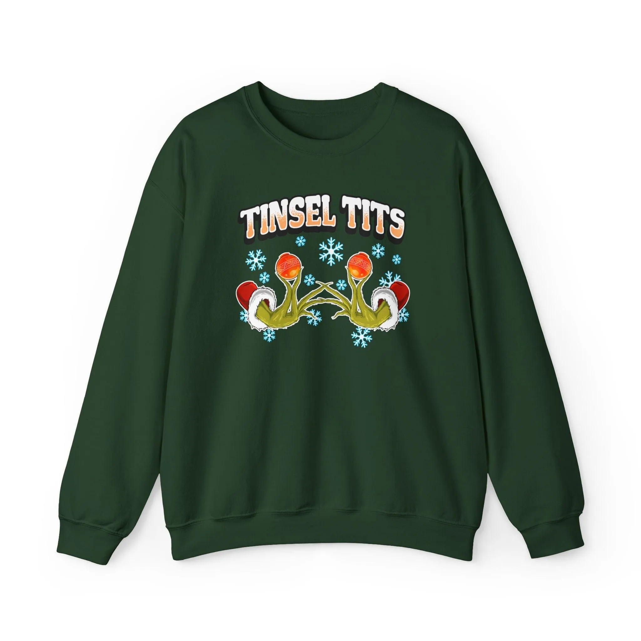 Comfy Tinsel Tits & Jingle Balls Couples Funny Sweatshirts