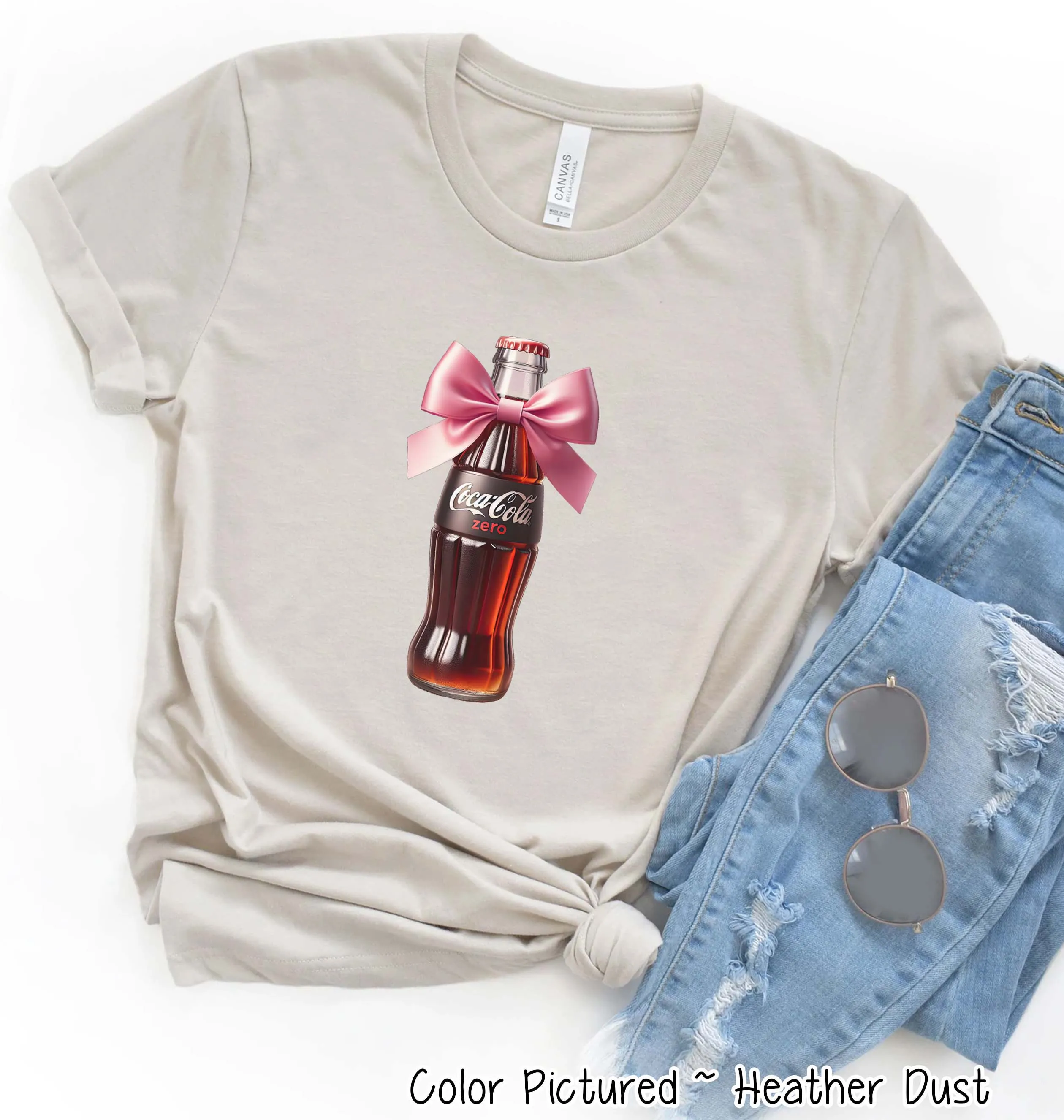 Coquette Pink Bow Coke Zero Trendy Soda Tee and Sweatshirt