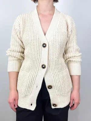 Cozy Cotton Cardigan in Ivory