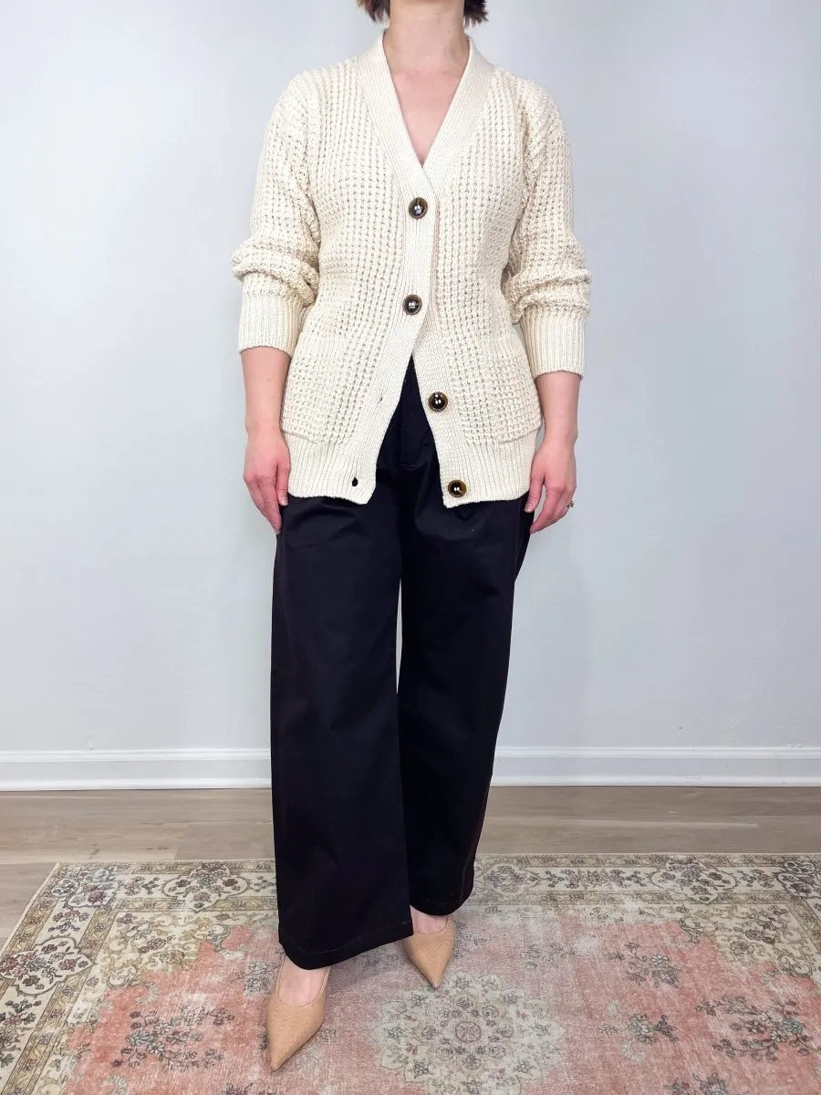 Cozy Cotton Cardigan in Ivory