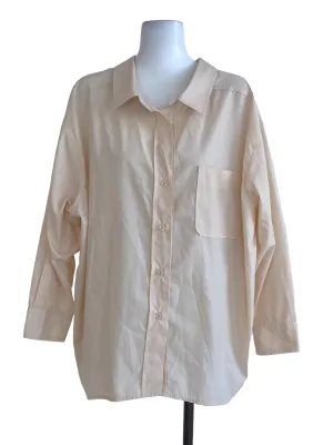 Cream Plain Oversize Shirt