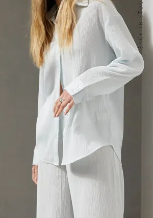 Crinkle Button Up